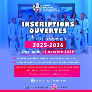 ISGH-KGS : Inscriptions ouvertes pour l’année académique 2025-2026